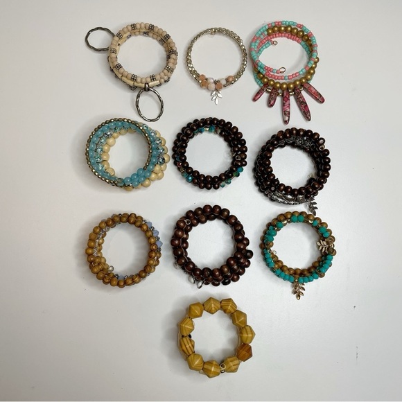 Designs by Katie Leigh Wrap Bangle Bracelets Set of 10 New Without Tags Boutique - Picture 1 of 7